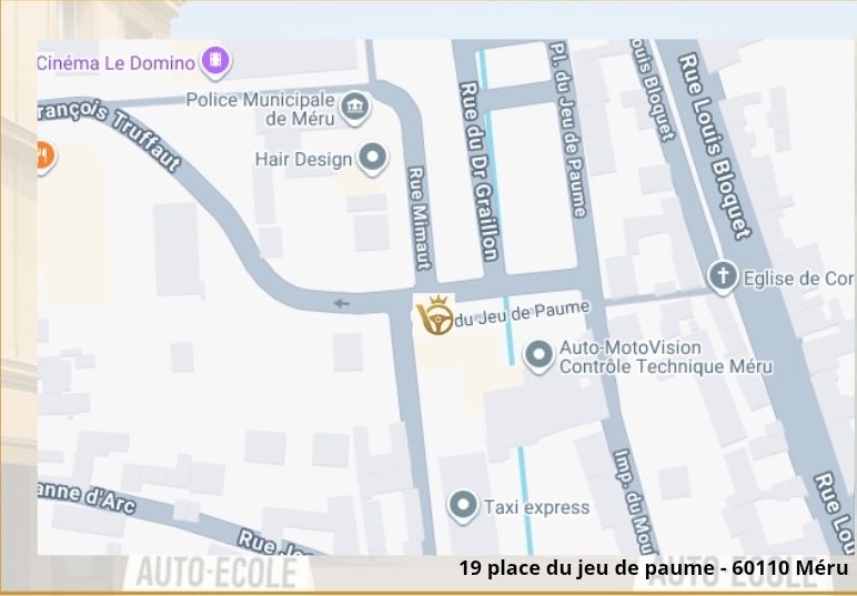 plan gps auto école méru victoire conduite